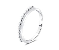 Cute Minimalist Designed Silver Ring NSR-4130